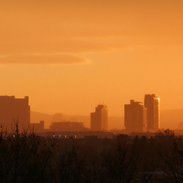 Sonnenuntergang über Wien