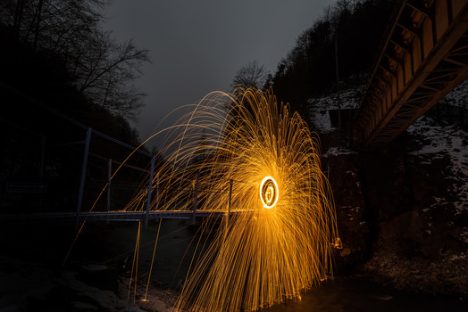 Light painting Bild mit Stahlwolle!