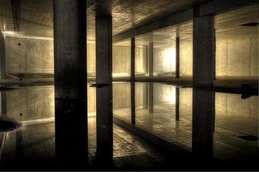 Baustelle unter Wasser