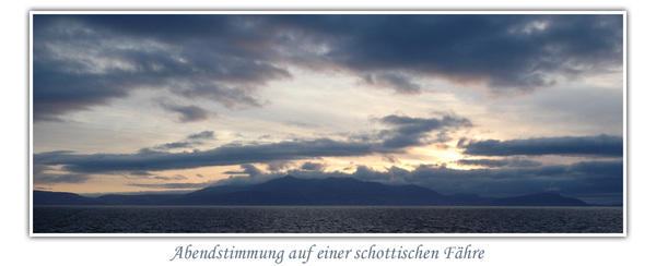 Abendstimmung in Schottland!
