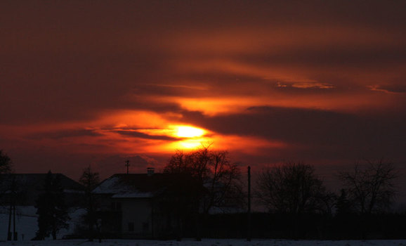 Flammen am Himmel