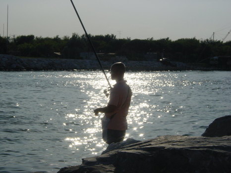 Lonesome fisherman