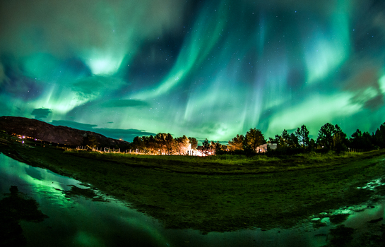 Nordlichter in der Nähe von Alta, Norwegen