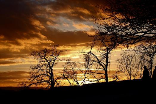Sonnenuntergang am Schlossberg