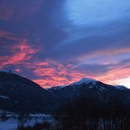 Sonnenuntergang über Tröpolach