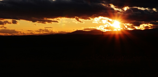 Sonnenuntergang im Burgenland