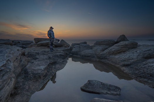 Selfie an der Rosa Granit Küste