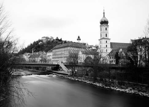 Langzeitbelichtung Schlossberg und Mur