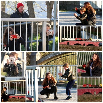 Kids Brücke im Akademiepark fotografieren