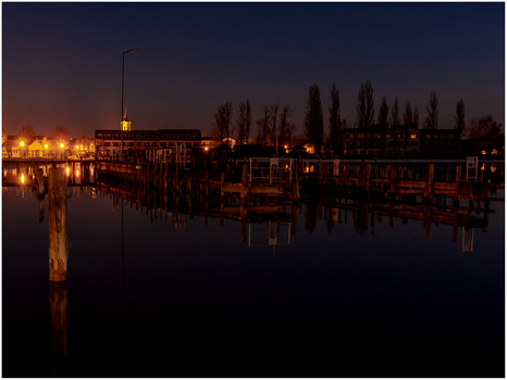 Blick nach Podersdorf vom Leuchtturmsteg
