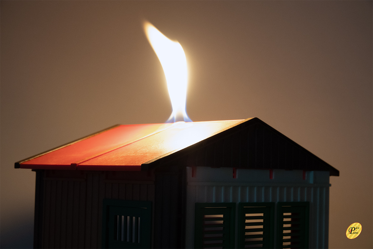Feuer auf dem Dach