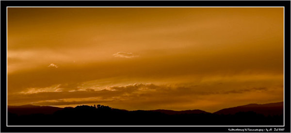 Gewitterstimmung bei Sonnenuntergang