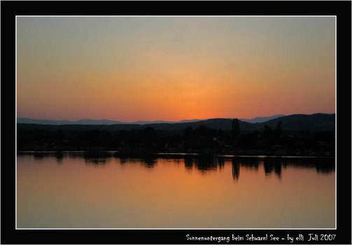 Sonnenuntergang beim Schwarzl See