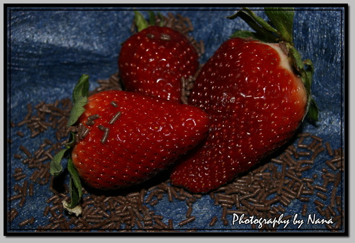 Erdbeeren und Raspeln