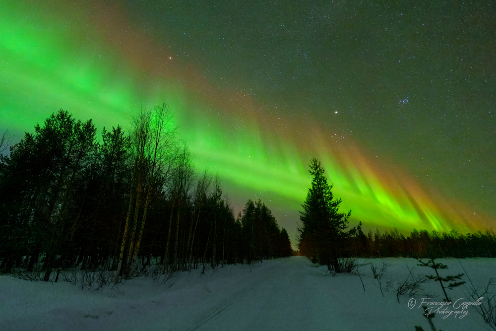 die Strasse unterm Polarlicht