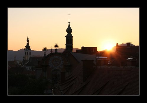Sonnenuntergang in Graz
