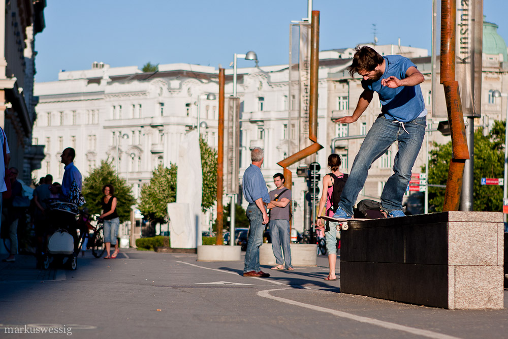 Fs Boardslide vorm Musikverein
