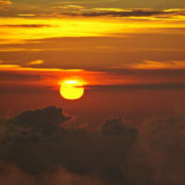 Sonnenaufgan vom Vulkan aus