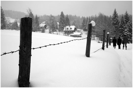 Schneebedeckte Grenzen