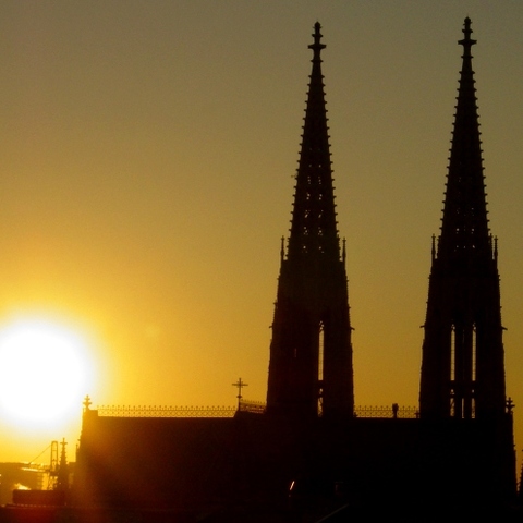 at sunrise
