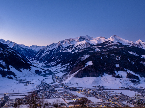 Ein Blick am Morgen in Richtung Hohe Tauern