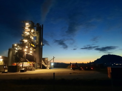 Morgenstimmung in der Mischanlage