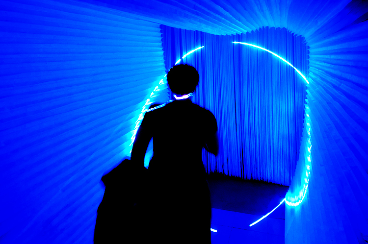 blue exit