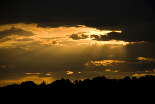 Oranger Himmel