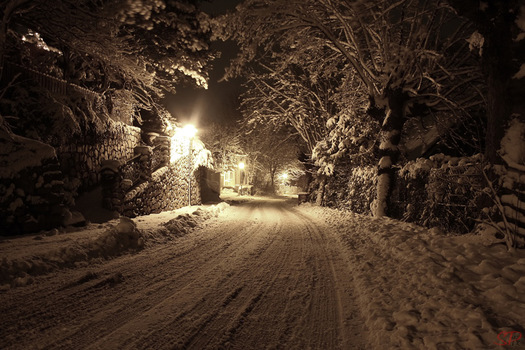 snowy night