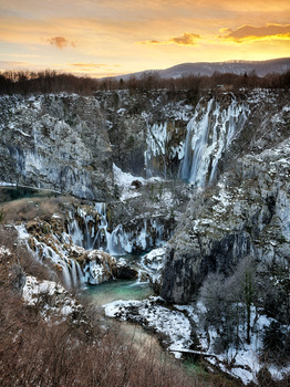 Plitvicer Seen Im Winter