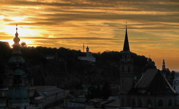 Sonnenuntergang Sbg-Altstadt