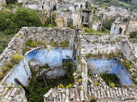In den Mauern von Poggioreale Antica , Sizilien