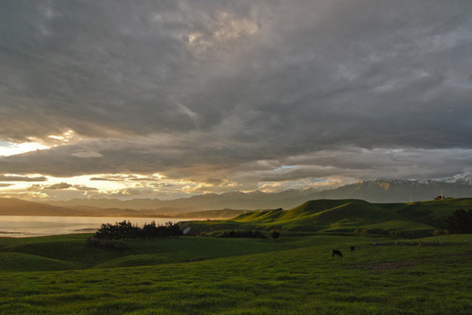 Sonnenuntergang in Kaikoura, Neuseeland