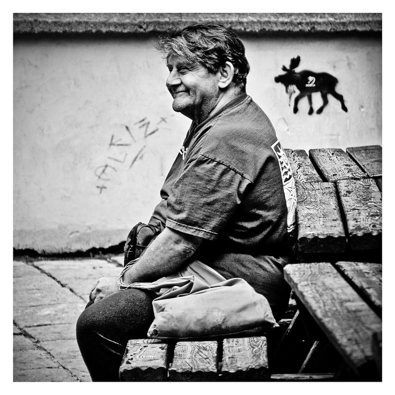 Den Elch im Nacken.