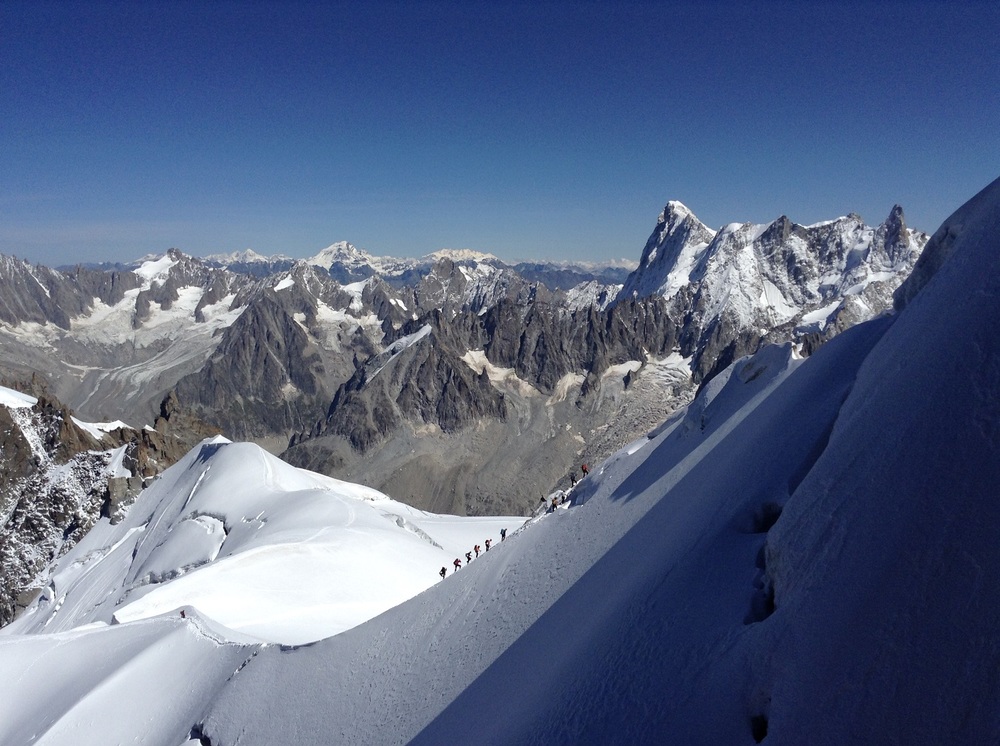 Blick vom Aiguille du Midi