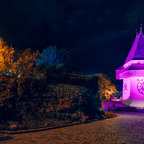 Grazer Uhrturm während des PINK RIBBON Brustkrebs-Monats