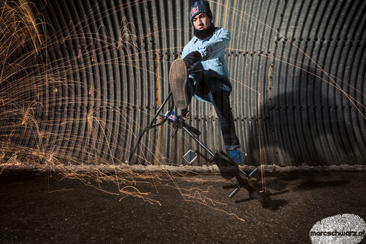 BMX on fire