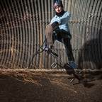 BMX on fire