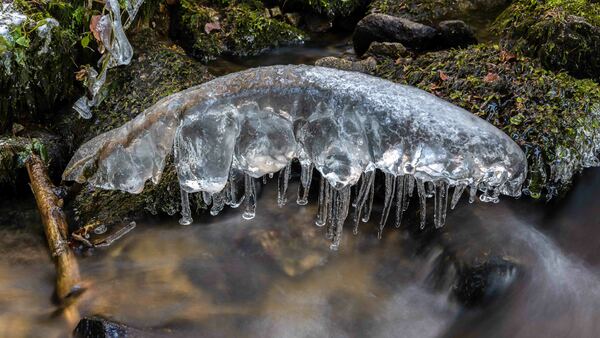 Eisgebilde im Aschachtal
