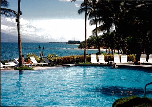 BLICK VON MEINER WOHNUNG IN MAUI NACH KIHEI