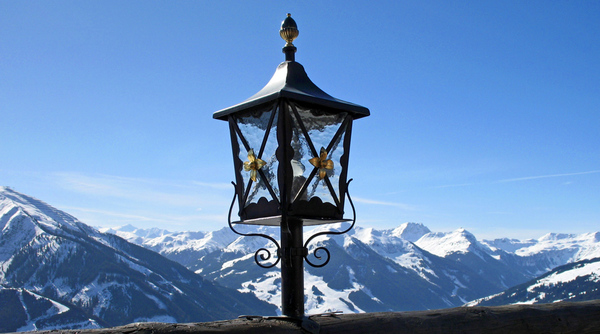 Hoch oben auf die Berge
