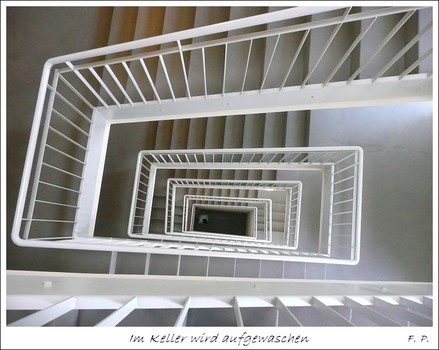 Im Keller wird aufgewaschen