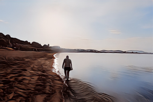 fused with the beach