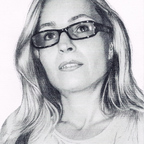 Kohlezeichnung von Model Petra