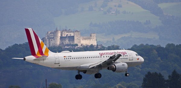 Anflug auf Salzburg