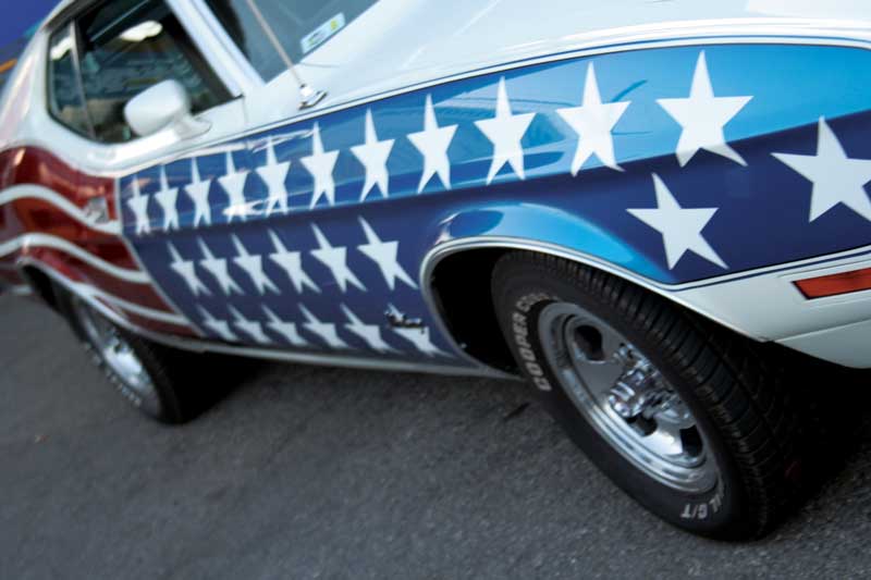 american flag car
