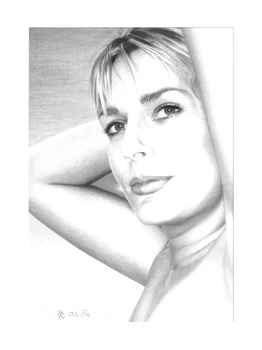 Bleistiftzeichnung von Model Martina
