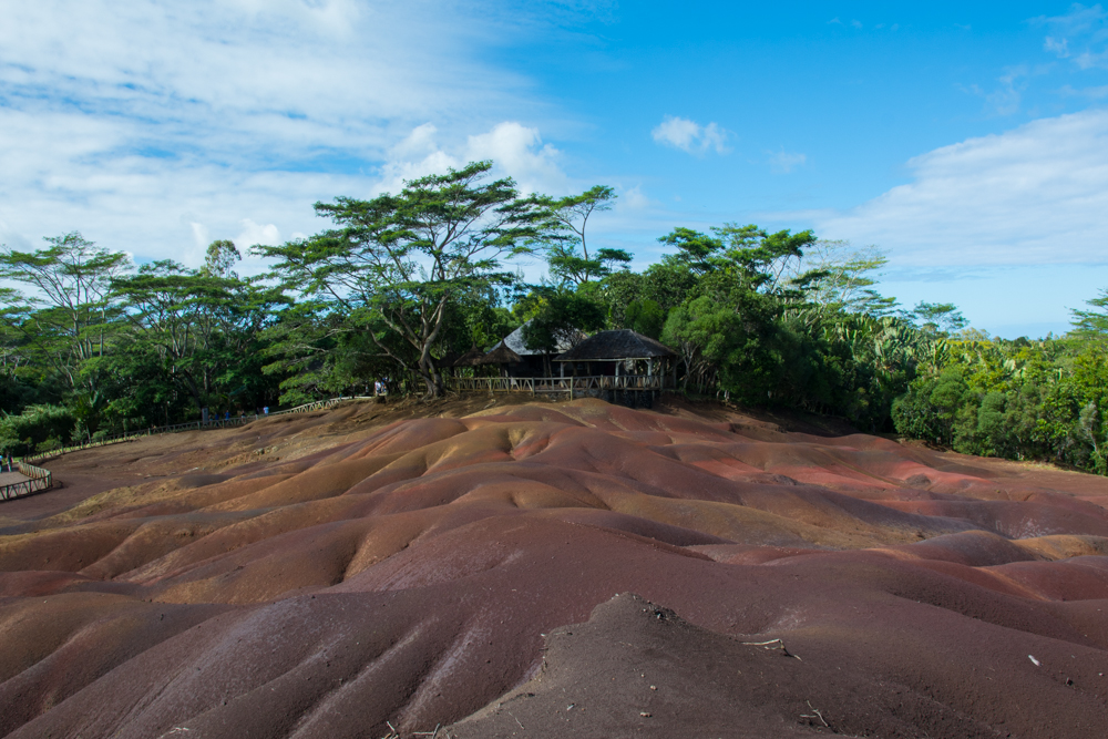 Die siebenfarbige Erde in Chamarel (Mauritius)