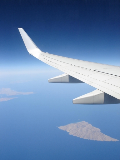 flying high in the sky