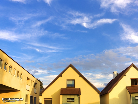 Yellow Houses, Blue Sky